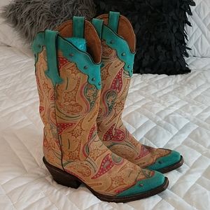 Tanner Mark Paisley Boots